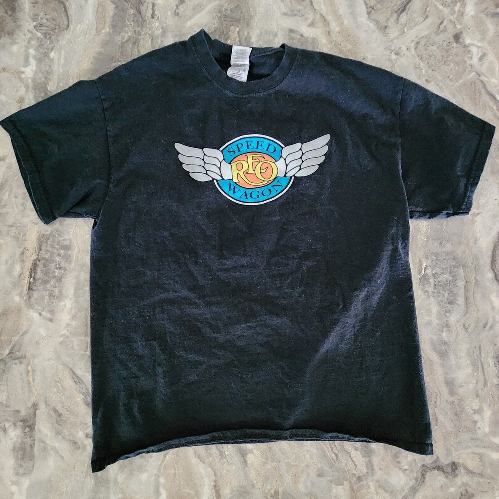 REO Speedwagon T Shirt Sz L Black Concert Tee Hi Infidelity Tour 2011 30 Years